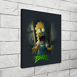 Холст квадратный Лиза Симпсон зомби, цвет: 3D-принт — фото 2
