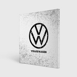 Картина квадратная Volkswagen с потертостями на светлом фоне