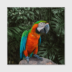 Холст квадратный Попугай Макао, цвет: 3D-принт — фото 2