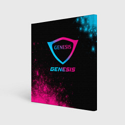 Холст квадратный Genesis - neon gradient, цвет: 3D-принт