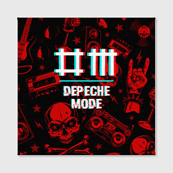 Холст квадратный Depeche Mode rock glitch, цвет: 3D-принт — фото 2