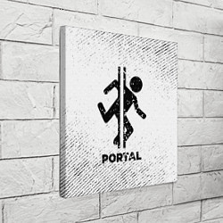 Холст квадратный Portal с потертостями на светлом фоне, цвет: 3D-принт — фото 2
