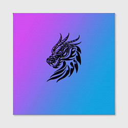 Холст квадратный Дракон на градиенте, цвет: 3D-принт — фото 2