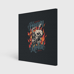 Холст квадратный Heavy metal music, цвет: 3D-принт