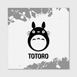 Холст квадратный Totoro glitch на светлом фоне, цвет: 3D-принт — фото 2