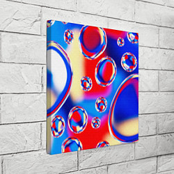 Холст квадратный Объемные цветные пузыри, цвет: 3D-принт — фото 2