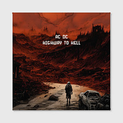 Холст квадратный AC DC Highway to hell, цвет: 3D-принт — фото 2