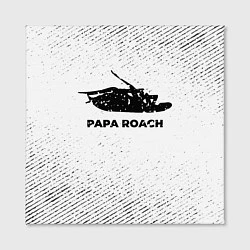 Холст квадратный Papa Roach с потертостями на светлом фоне, цвет: 3D-принт — фото 2