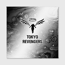 Холст квадратный Tokyo Revengers glitch на светлом фоне, цвет: 3D-принт — фото 2