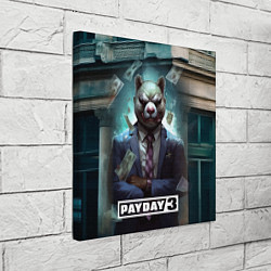 Холст квадратный Payday 3 bear, цвет: 3D-принт — фото 2