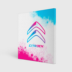 Холст квадратный Citroen neon gradient style, цвет: 3D-принт