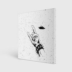 Холст квадратный Papa Roach и рок символ, цвет: 3D-принт