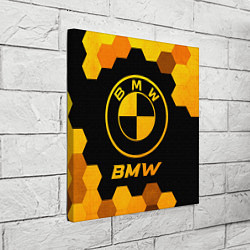 Холст квадратный BMW - gold gradient, цвет: 3D-принт — фото 2