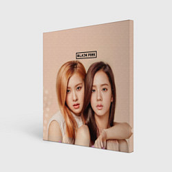 Холст квадратный Blackpink Jisoo and Rose, цвет: 3D-принт