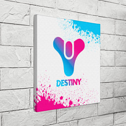 Холст квадратный Destiny neon gradient style, цвет: 3D-принт — фото 2