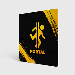 Холст квадратный Portal - gold gradient, цвет: 3D-принт