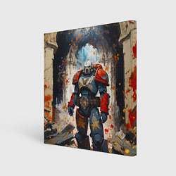 Холст квадратный Космодесант - Warhammer 40k, цвет: 3D-принт