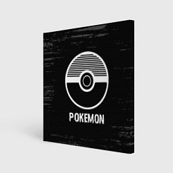 Холст квадратный Pokemon glitch на темном фоне, цвет: 3D-принт