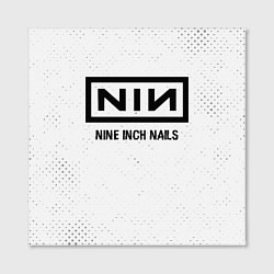 Холст квадратный Nine Inch Nails glitch на светлом фоне, цвет: 3D-принт — фото 2