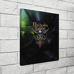 Холст квадратный Baldurs Gate 3 logo dark green, цвет: 3D-принт — фото 2