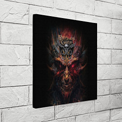 Холст квадратный Baldurs Gate 3 logo demon, цвет: 3D-принт — фото 2