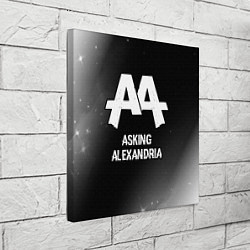 Холст квадратный Asking Alexandria glitch на темном фоне, цвет: 3D-принт — фото 2