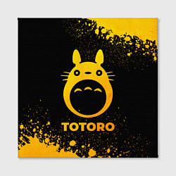 Холст квадратный Totoro - gold gradient, цвет: 3D-принт — фото 2