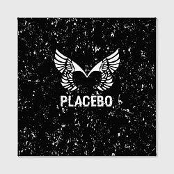 Холст квадратный Placebo glitch на темном фоне, цвет: 3D-принт — фото 2