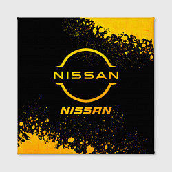 Холст квадратный Nissan - gold gradient, цвет: 3D-принт — фото 2