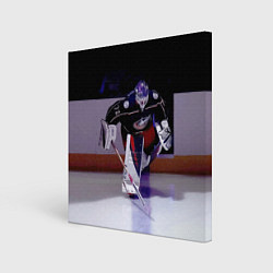 Холст квадратный Sergey Bobrovsky - goalkeeper - Columbus blue jack, цвет: 3D-принт