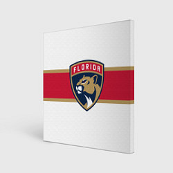 Холст квадратный Florida panthers - uniform - hockey, цвет: 3D-принт