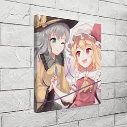 Холст квадратный Touhou Project Койши Комейдзи и Фландр Скарлет, цвет: 3D-принт — фото 2