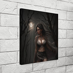 Холст квадратный Девушка в белье под луной, цвет: 3D-принт — фото 2