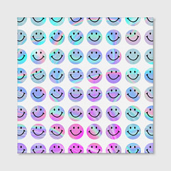 Холст квадратный Smiley holographic, цвет: 3D-принт — фото 2