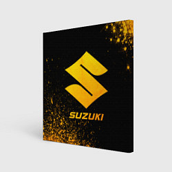 Холст квадратный Suzuki - gold gradient, цвет: 3D-принт