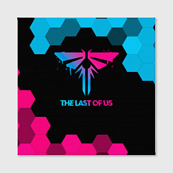 Холст квадратный The Last Of Us - neon gradient, цвет: 3D-принт — фото 2