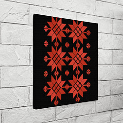 Холст квадратный Удмуртский - вертикаль black, цвет: 3D-принт — фото 2