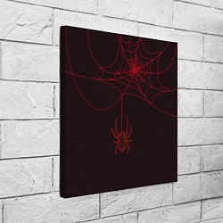 Холст квадратный Красная паутина, цвет: 3D-принт — фото 2
