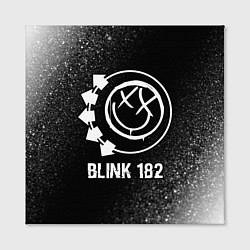 Холст квадратный Blink 182 glitch на темном фоне, цвет: 3D-принт — фото 2