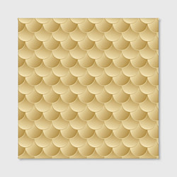 Холст квадратный Золотая чешуя, цвет: 3D-принт — фото 2