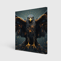 Холст квадратный Орёл с расправленными крыльями, цвет: 3D-принт