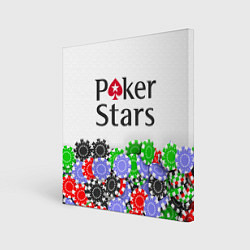 Холст квадратный Poker - игра для удачливых, цвет: 3D-принт