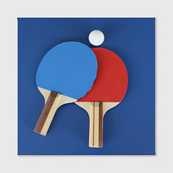 Холст квадратный Теннисные ракетки, цвет: 3D-принт — фото 2
