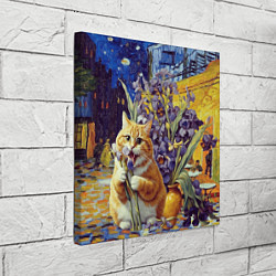 Холст квадратный Толстый рыжий кот Ван Гога, цвет: 3D-принт — фото 2