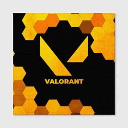 Холст квадратный Valorant - gold gradient, цвет: 3D-принт — фото 2