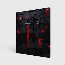 Холст квадратный Honda - плиты с эффектом свечения, цвет: 3D-принт