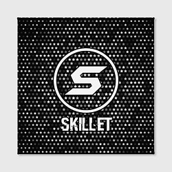 Холст квадратный Skillet glitch на темном фоне, цвет: 3D-принт — фото 2