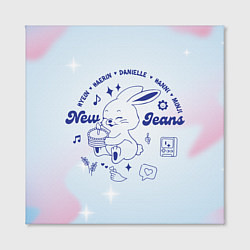 Холст квадратный Newjeans bunny, цвет: 3D-принт — фото 2