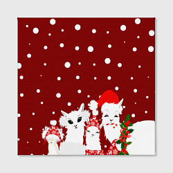 Холст квадратный Семья ламы, цвет: 3D-принт — фото 2