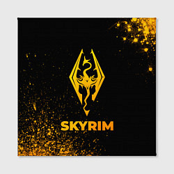 Холст квадратный Skyrim - gold gradient, цвет: 3D-принт — фото 2